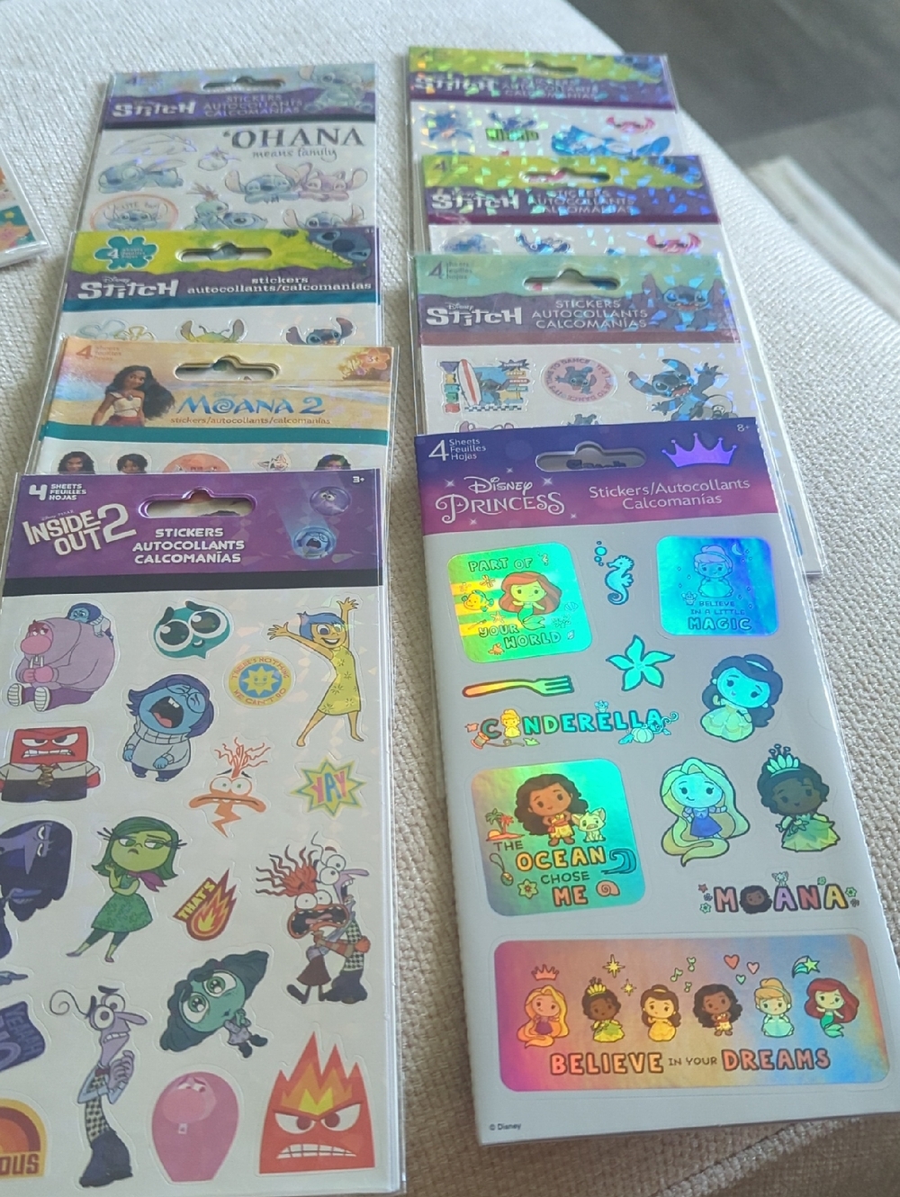 Disney Kids Sticker Pack - Assorted Characters (Blue, Purple, Green)